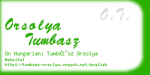 orsolya tumbasz business card